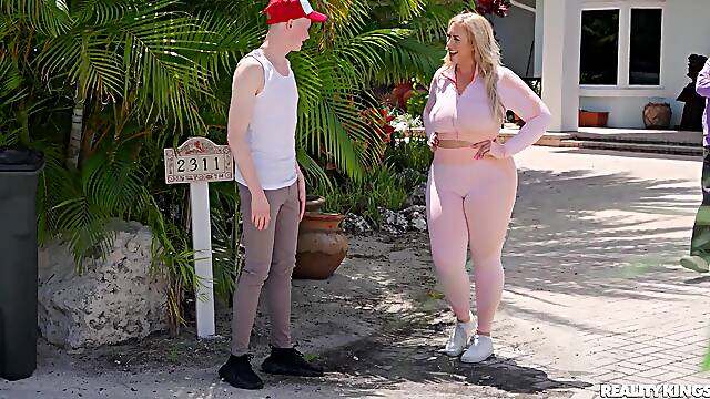 Soccer mom invites son's best buddy over for a bit of intimate fun