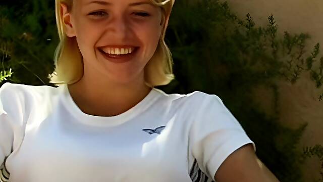 Blonde teen fucked hardcore in this free video