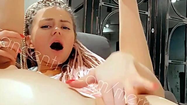 Cute blonde teen solo