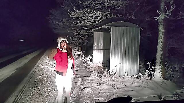 My husband039s friend fucks me as he drives me home