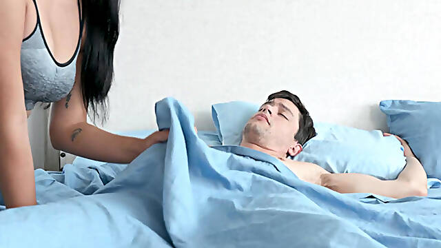 Karmen Santana helps her stepbro with a therapy session