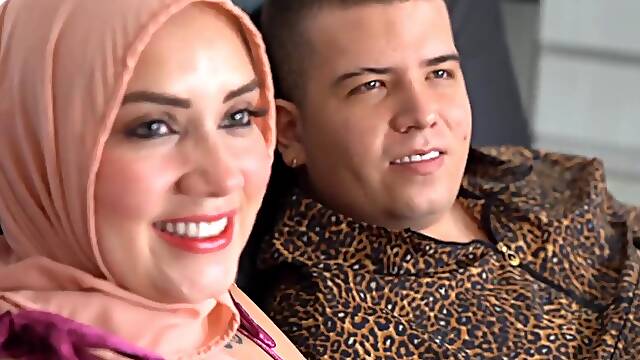 Cheating Muslim woman wears a hijab and hides from her man