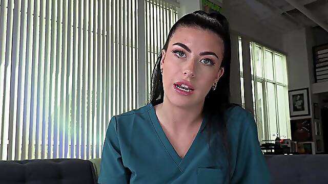 Gal Ritchie gives a handjob and a footjob in POV