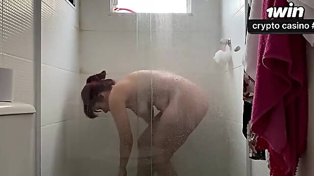 Day 8 #Voyeur - She is taking a shower, her assets is perfect