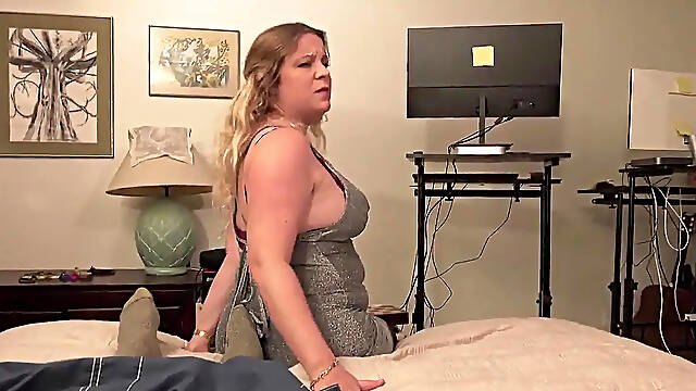 MILF teaches boyfriend condom use with big boobs