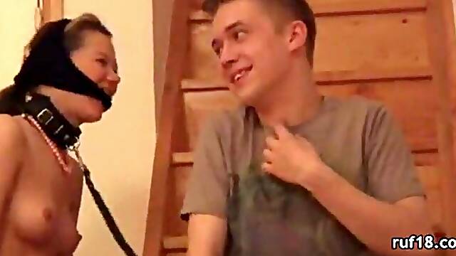 Teen GF tied up and taken by her horny boyfriend