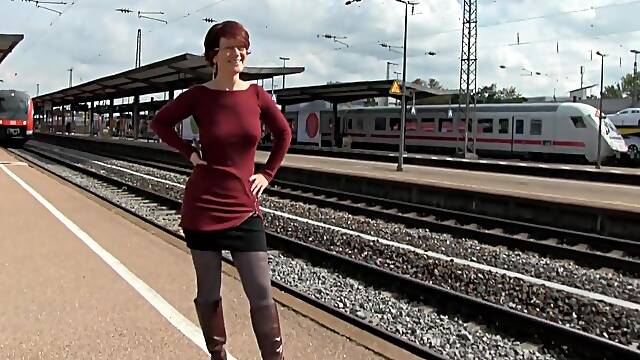 Sex In The Train Station - Public With - Popp Sylvie