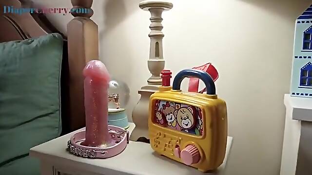 Cherry English - Diaper Dildo Butt Plug Surprise