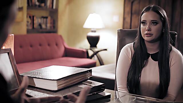 Cheating busty MILF begs for forgiveness by fucking mature priest