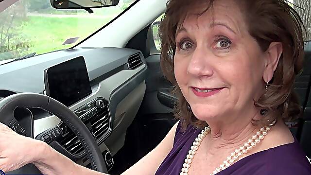 Brunette Demi wearing black lingerie pleasuring her shaved cunt