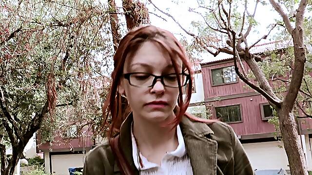 All this redhead bombshell wants is to reach a strong orgasm