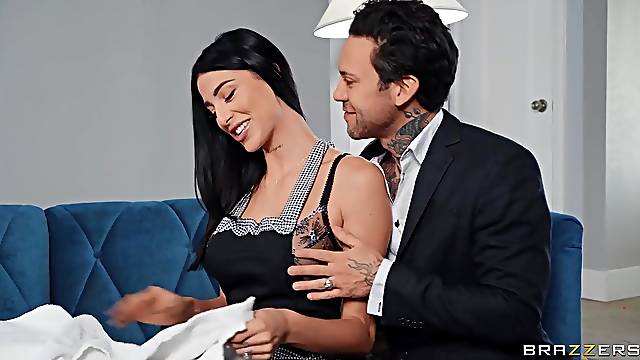 Tiny hands discover large titty wife doing hot chores