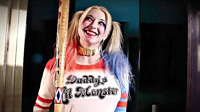 Harley Quinn Leya takes a large ebony dick in her booty