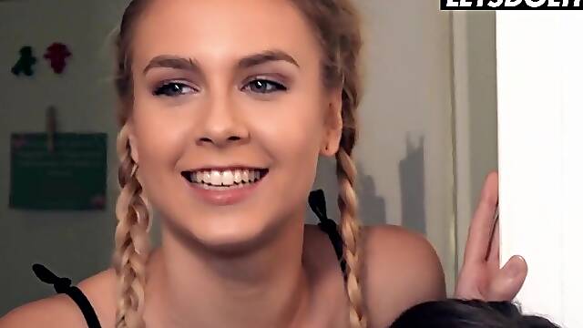 SEXUALLY EXCITED HOSTEL - Blond Cutie Alecia Fox Takes On The Huge Ebony Shlong Of Her Life