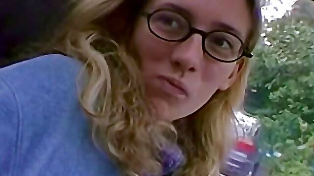 Ass fucking a real nerdy amateur