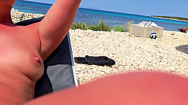 Fingern am Strand