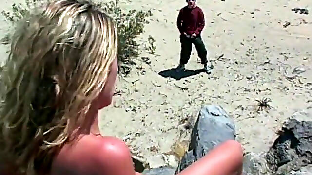 Big Tittie Blondie MILF Is so Hot While Having Sex on the Beach