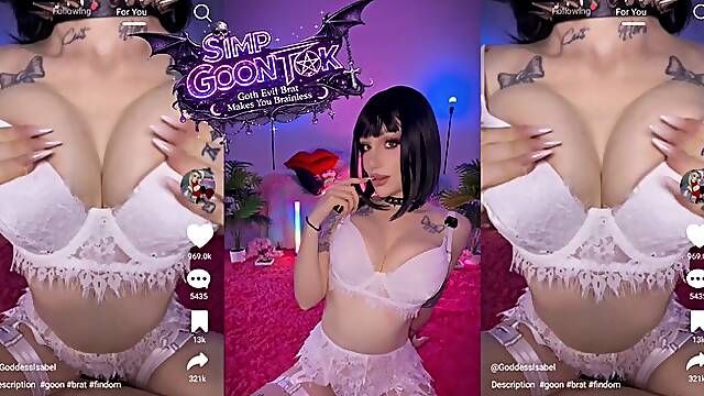 SIMP GOONTOK: Goth Evil Brat Makes You Brainless 720p