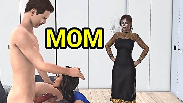 Stepmom caught stepson with his girlfriend