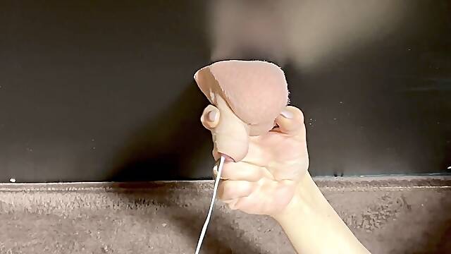 Ruined handjob on the milking table