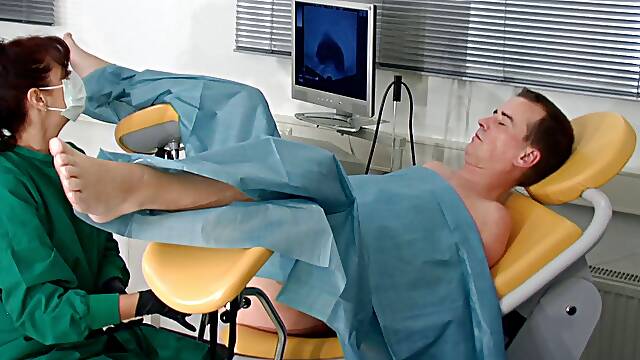 Kinky anal exam with ultrasound