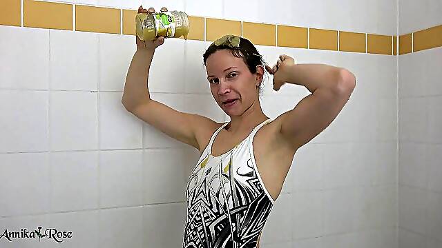 Dirty in a swimsuit