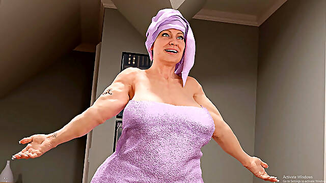 Old Lady Loves Shaking Huge Apples