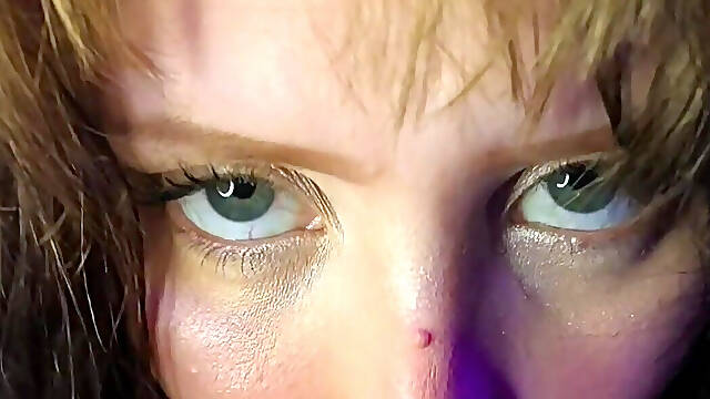 POV: My Gorgeous Amateur Wife Giving Me a Sloppy Blowjob with Intense Eye Contact