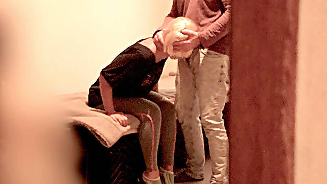 Hot Wife in Yoga Pants Sucks Her Husband’s Friend and Gets Fucked in the Spare Room