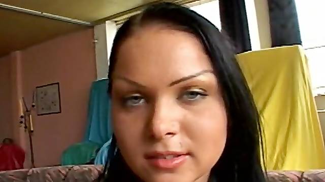 Provocative girlfriend Christina Bella spreads her legs for anal sex